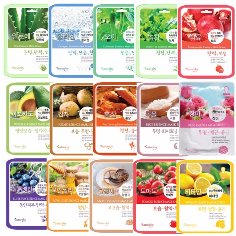 Bộ 15Loại Mặt Nạ Dưỡng Da Natureby Esence Mask Sheet 23ml x15