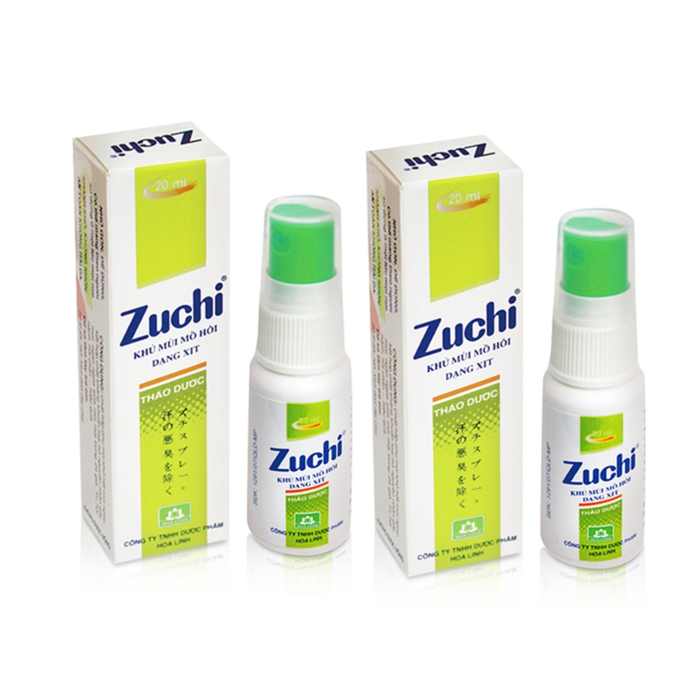 Bộ 2 chai Xịt Nách Zuchi Thảo Dược 20ml ( Xanh )