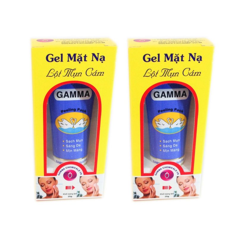 Bộ 2 Gel mặt nạ lột mụn Gamma 25g