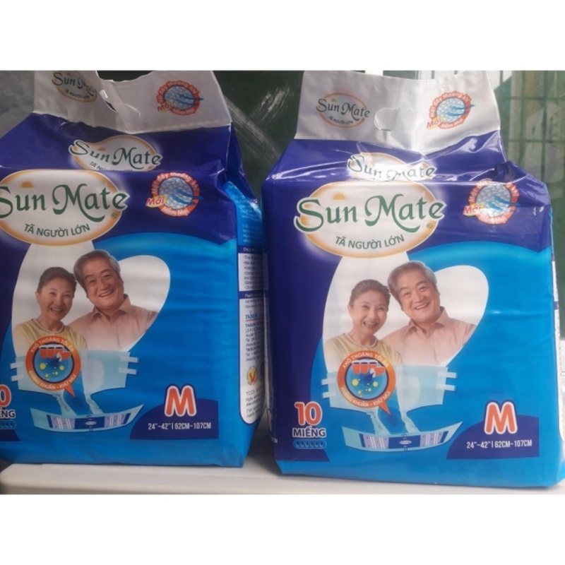 Bộ 2 gói Tã dán SunMate M10 vòng bụng 62 - 107cm tốt nhất