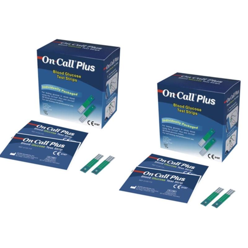 Bộ 2 Hộp Que thử đường huyết Acon On call Plus 25 que (Xanh trắng)