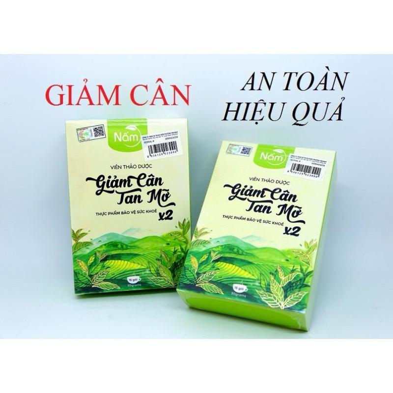 Bộ 2 Hộp Thảo Dược Giảm Cân - Tan Mỡ Nấm Viên X2 - Hiệu quả X2 (Liệu Trình 30 Ngày) + TẶNG BÔNG TẮM TRÁI CÂY