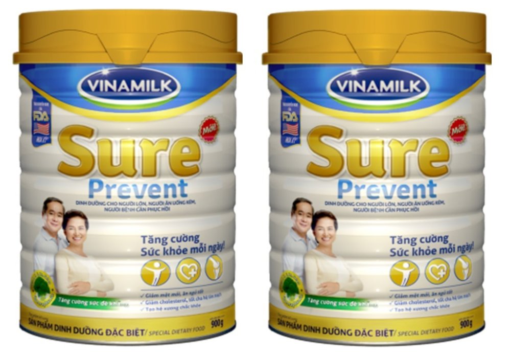 Bộ 2 sữa bột VINAMILK Sure Prevent 900g x 2