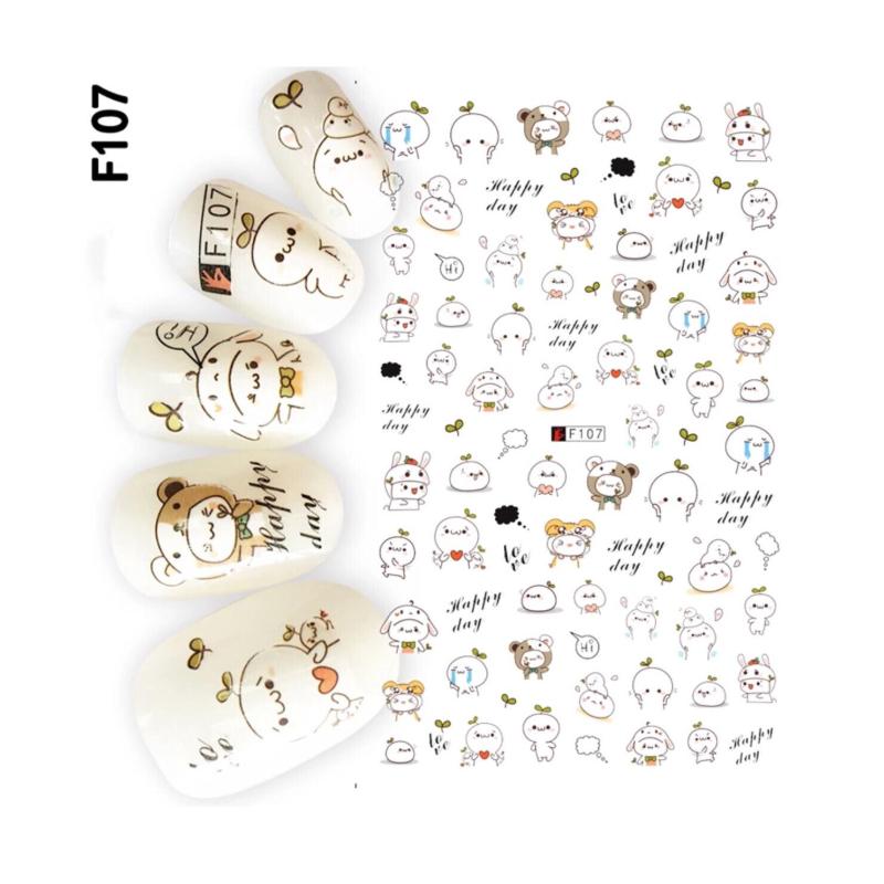 BỘ 2 TẤM STICKER DÁN MÓNG TAY CARTOON
