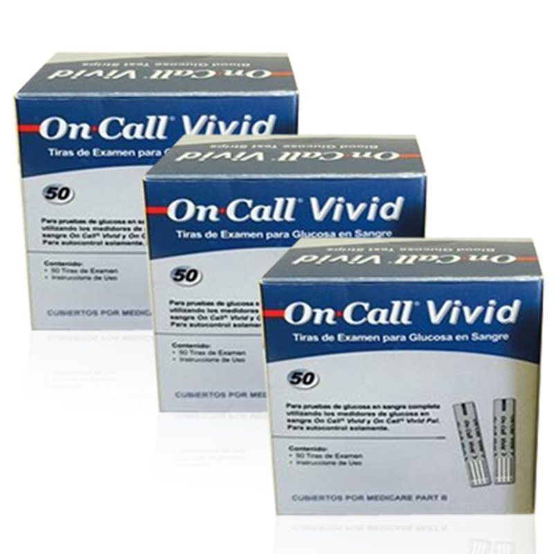 Bộ 3 hộp Que thử đường huyết ON-CALL Vivid 3 x 25 que