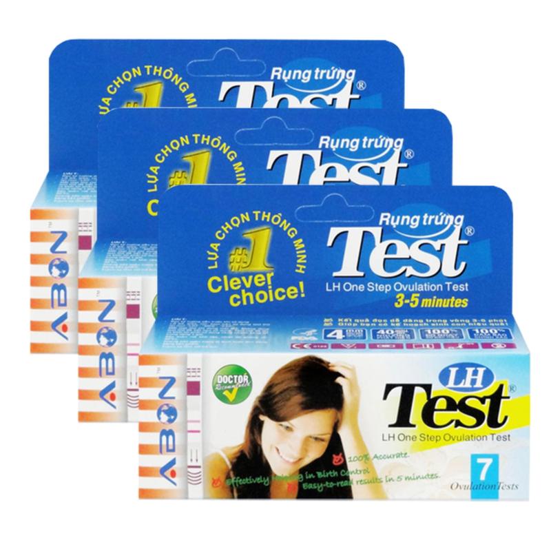 Bộ 3 Hộp Que thử rụng trứng ABON 7 que + 3 que thử thai Abon nhập khẩu