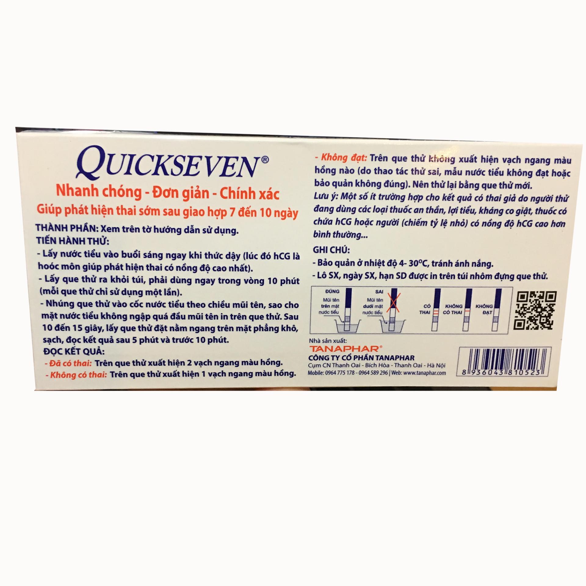 Bộ 3 Que Thử Thai QUICKSEVEN