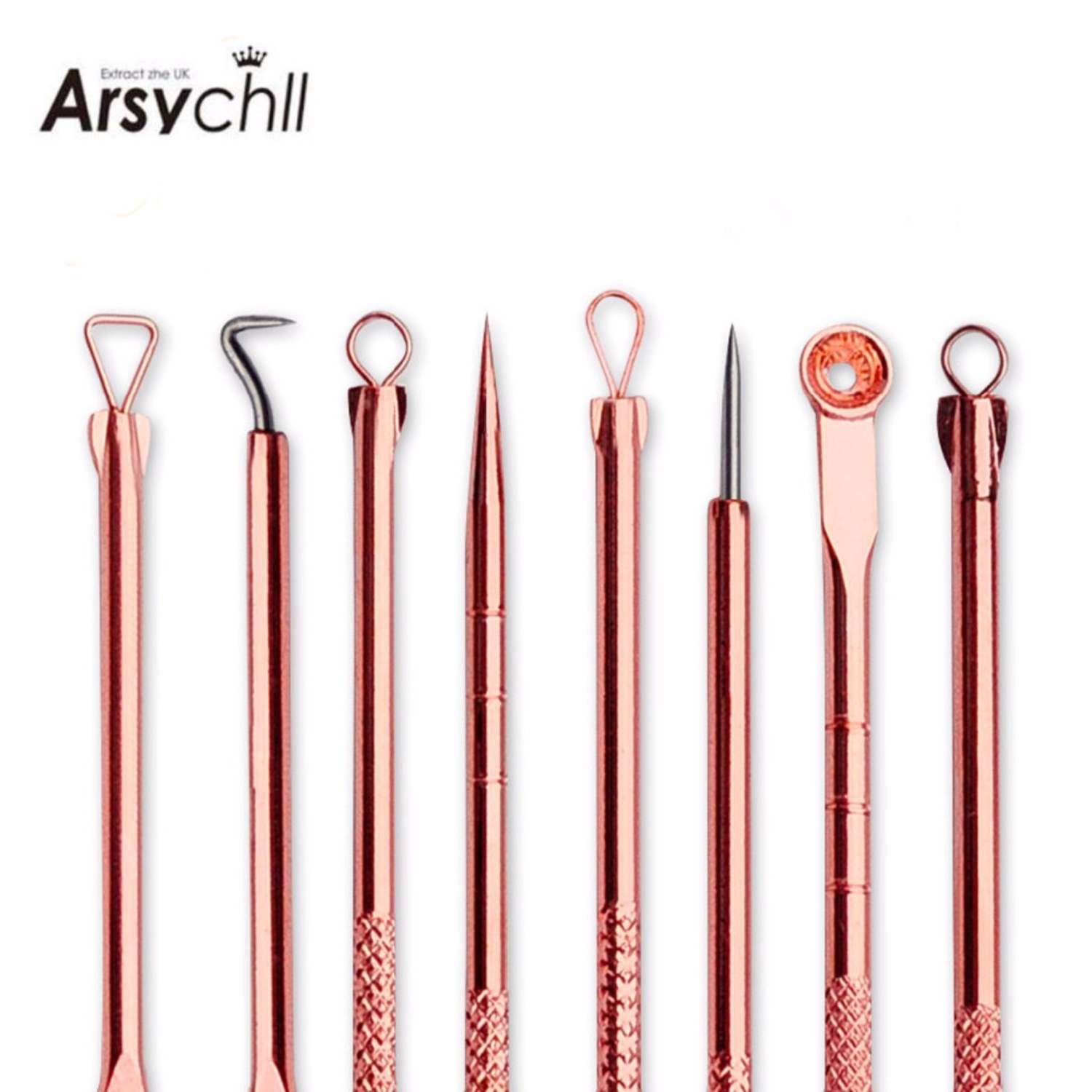 Bộ 4 Cây Lấy Mụn Cao Cấp ( 8 Đầu Gắp )