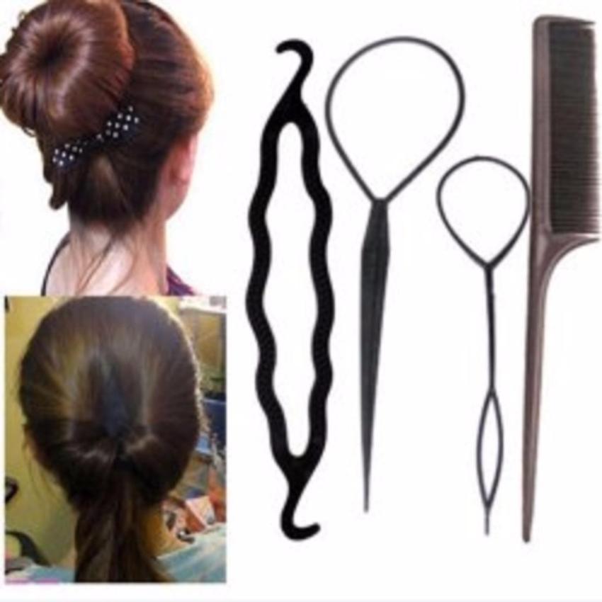 Bộ 4 dụng cụ tạo kiểu búi tóc tiện dụng