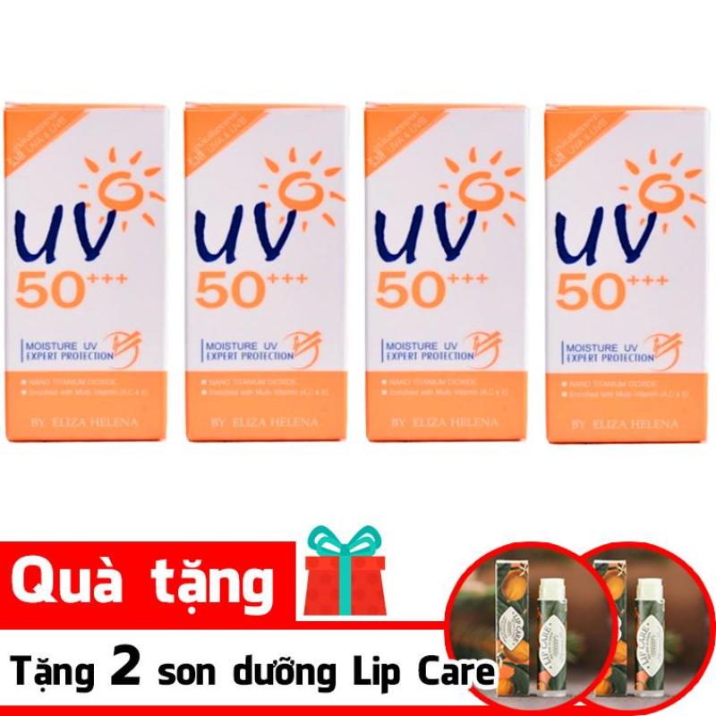 Bộ 4 kem chống nắng Eliza Helena UV50++ tặng 2 son dưỡng Lip Care