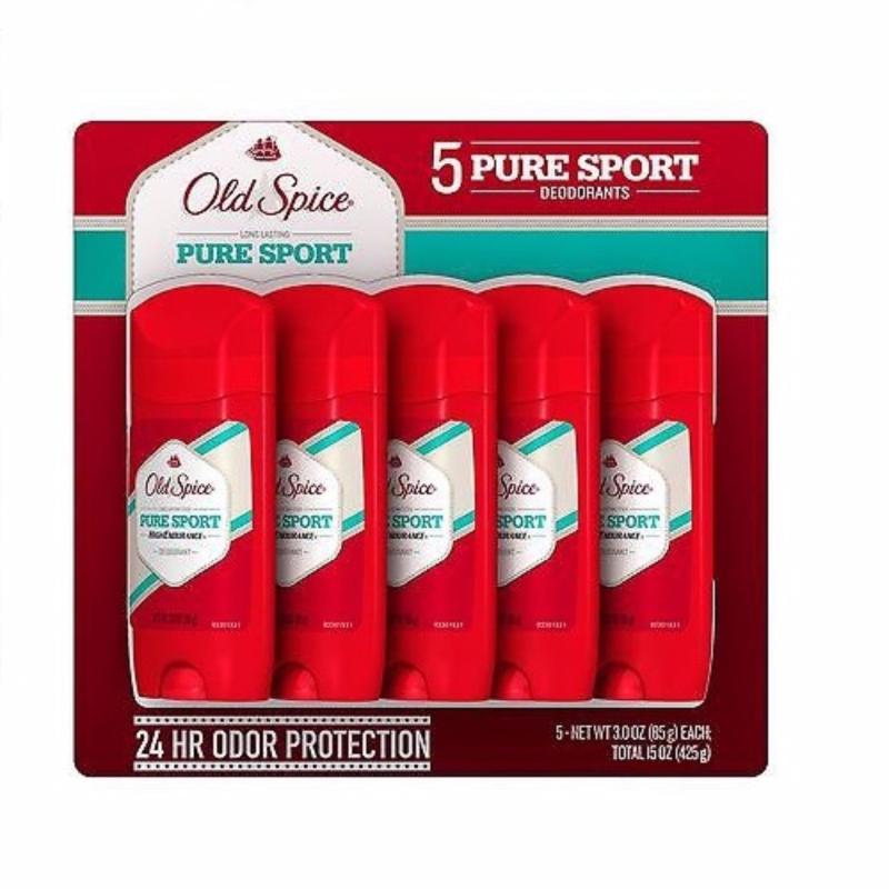 Bộ 5 lăn khử mùi Old Spice Pure Sport High Endurance 85g nhập khẩu