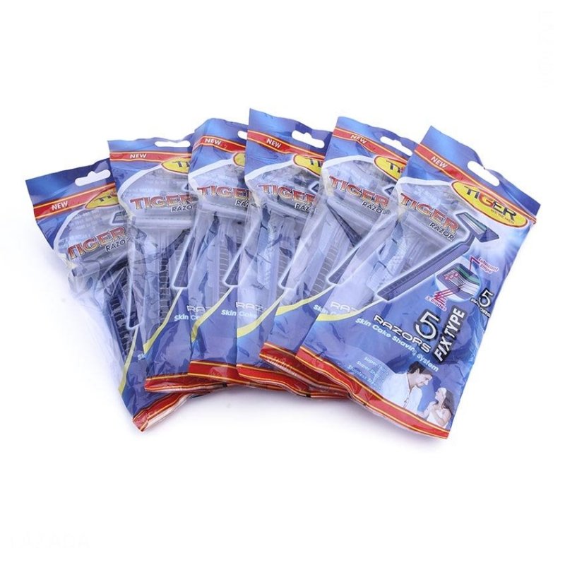 Bộ 6 bịch dao cạo râu 3 lưỡi hiệu Tiger (30 cây)