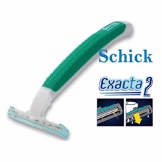 Bộ 6 Dao Cạo Râu SCHICK EXACTA Lưỡi Kép Có Dầu Bôi Trơn Chứa Vitamin E giá rẻ