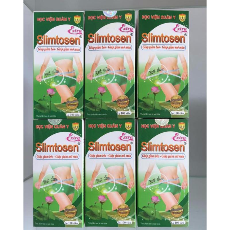 Bộ 6 Hộp Viên Uống Slimtosen Extra Học Viện Quân Y 100 Viên