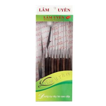 Bộ dụng cụ lấy ráy tai Lâm Uyên inox chuyên nghiệp 10 món