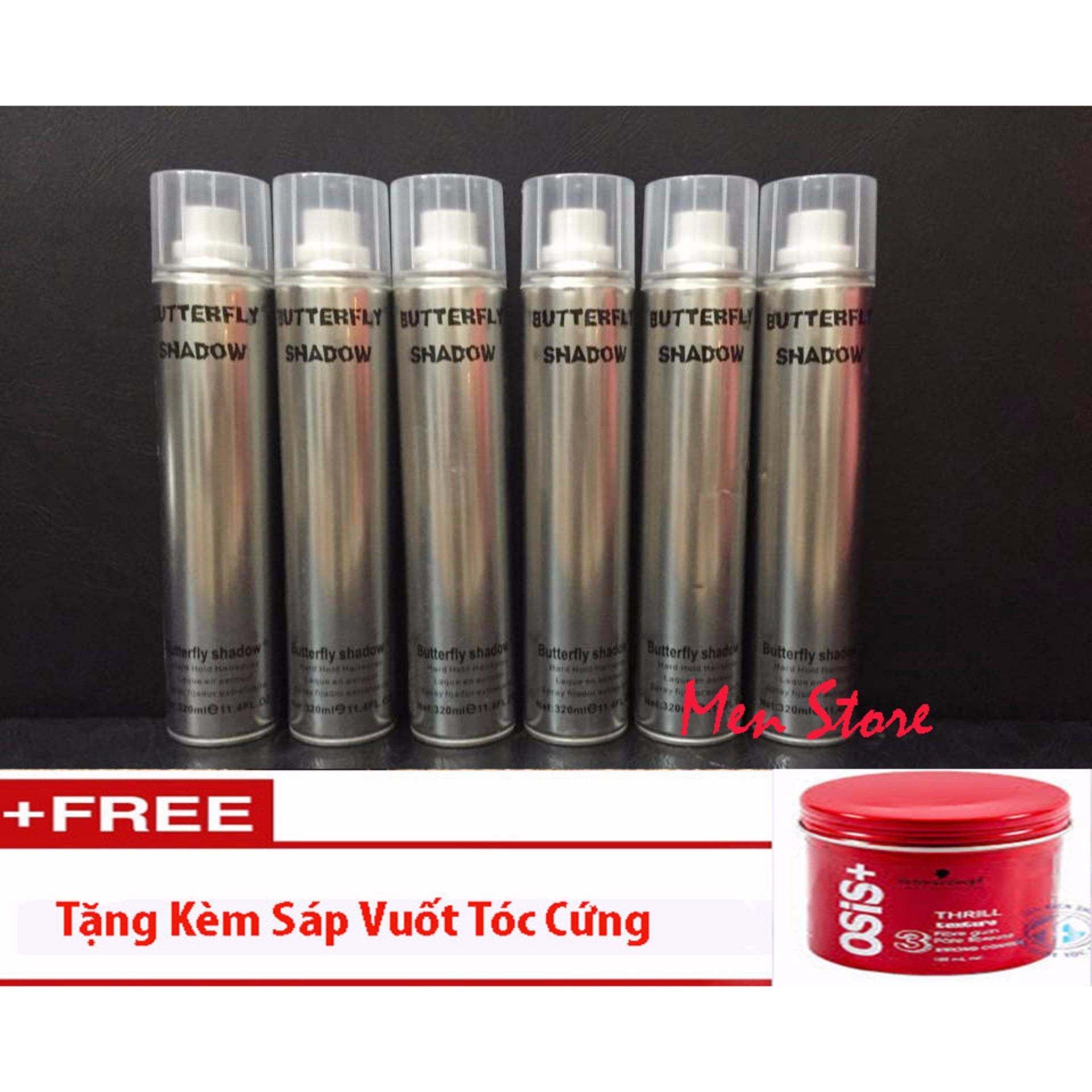 Bộ gôm sáp tạo kiểu tóc Butterfly shadow 600ml và sáp vuốt tóc cứng