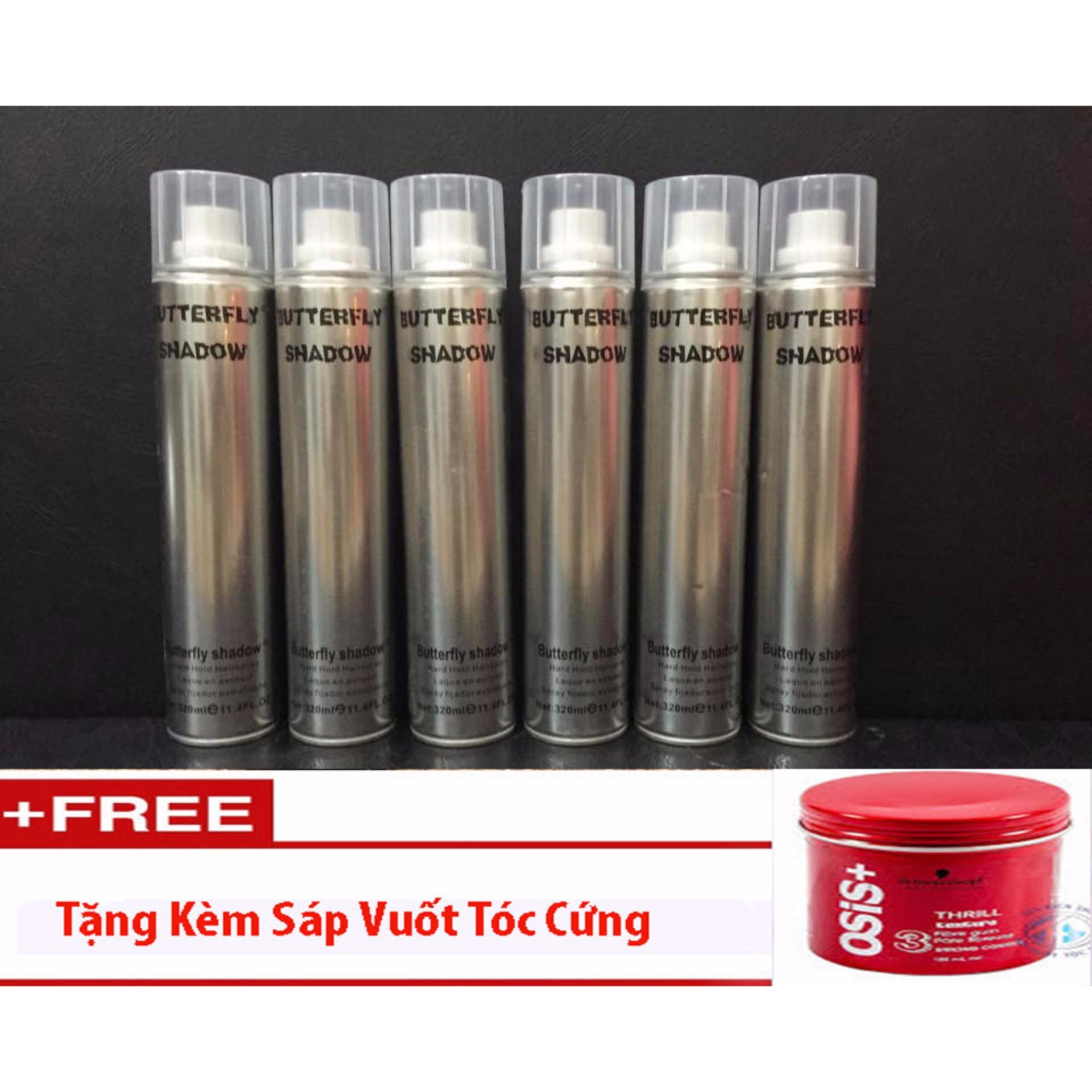 Bộ gôm sáp tạo kiểu tóc Butterfly shadow 600ml và sáp vuốt tóc cứng