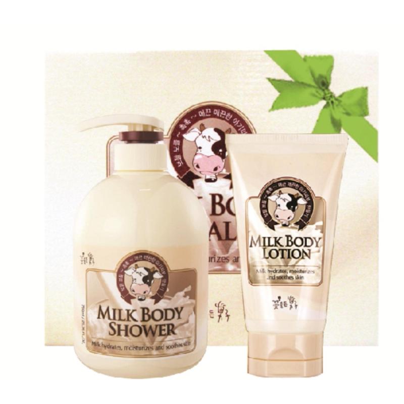 Bộ sữa tắm,dưỡng thể chăm sóc da Cosmocos Milk Body Care tinh chất Sữa nhập khẩu