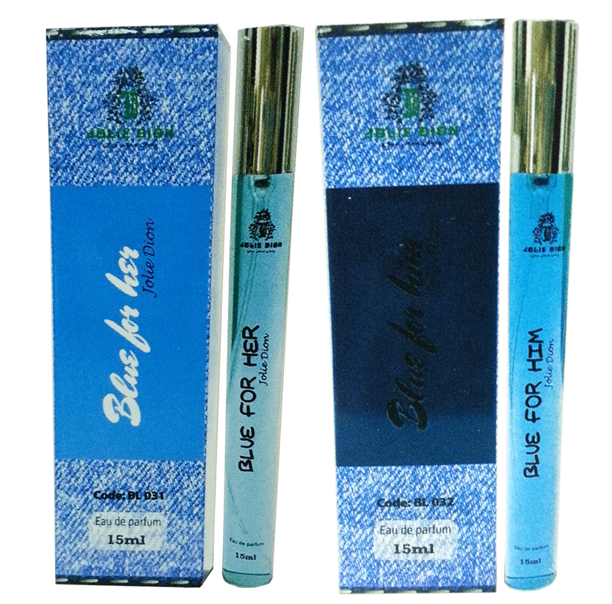 Bộ nước hoa nam cá tính Blue For Him 15ml và nước hoa nữ Blue For her eau de parfum 15ml