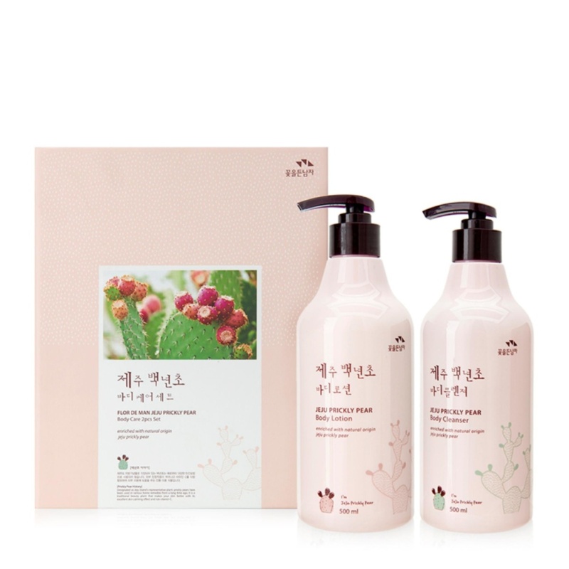 Bộ Sữa Tắm Dưỡng Thể JeJu Prickly Pear Tinh chất Xương Rồng