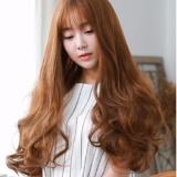 Bộ Tóc Xoăn Lọn Mái Thưa Nâu Vàng MHS33