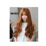 Bộ Tóc Xoăn Lọn Mái Thưa Nâu Vàng MHS33