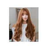 Bộ Tóc Xoăn Lọn Mái Thưa Nâu Vàng MHS33