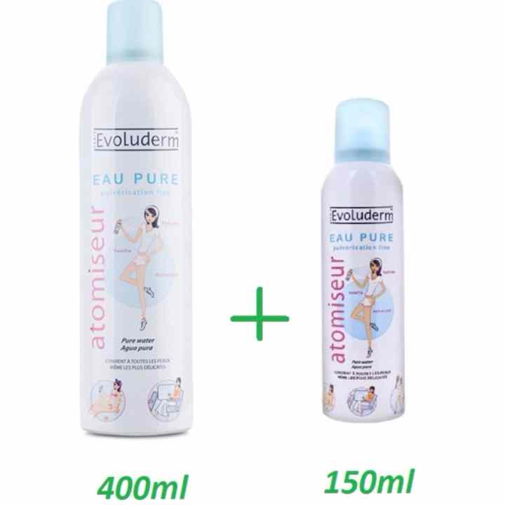 Bộ Xịt khoáng Evoluderm 400ml và 150ml