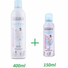Bộ Xịt khoáng Evoluderm 400ml và 150ml nhập khẩu