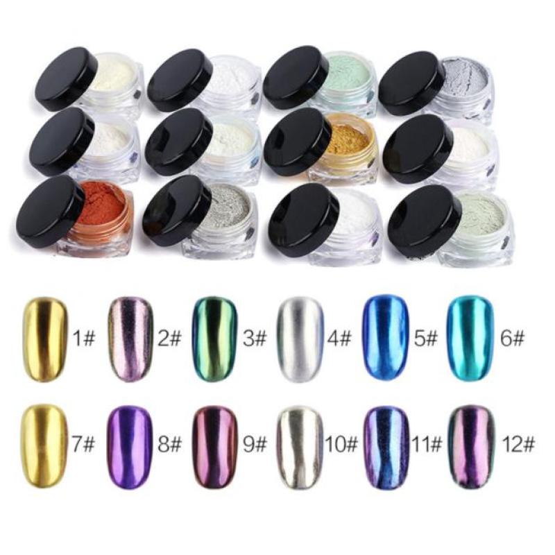Bột màu giả kim hiệu ứng Gương trang trí móng tay (1gram Chrome #10) giá rẻ