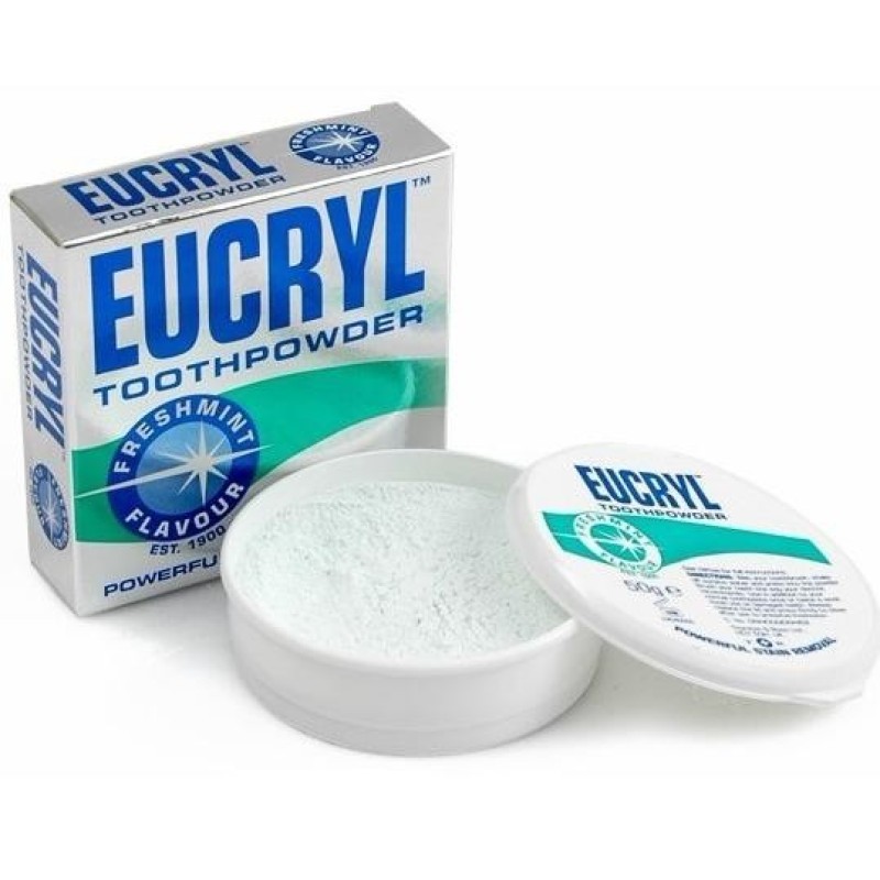 Bột tẩy trắng răng Eucryl Freshmint Flavor 50g của Anh