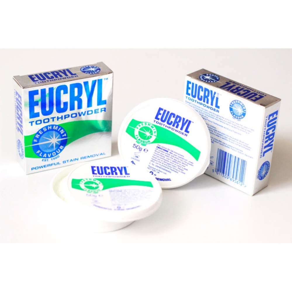 Bột Trắng Sáng Răng, Ngăn Ngừa Vi Khuẩn Siêu Hiệu Quả Eucryl Anh Quốc 50g ( Product From UK)