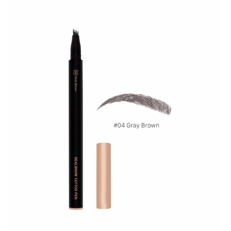 Bút kẻ mày dạng xăm Vacosi Realbrow Tattoo Pen #04 Gray brown