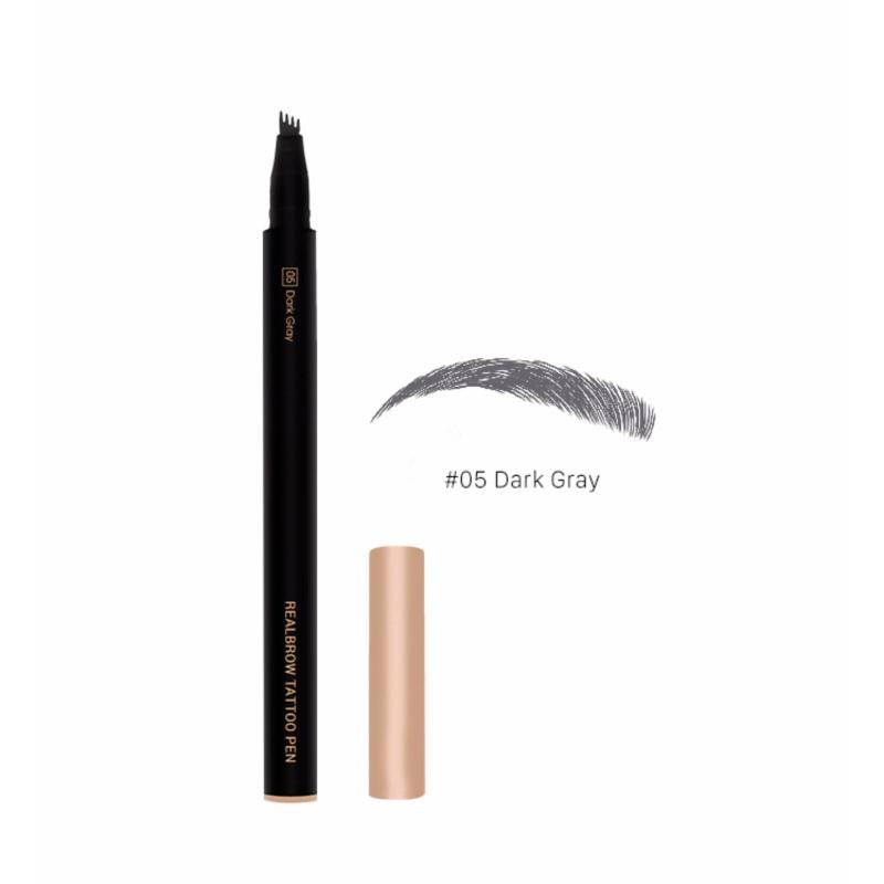 Bút kẻ mày dạng xăm Vacosi Realbrow Tattoo Pen #05 Dark Gray