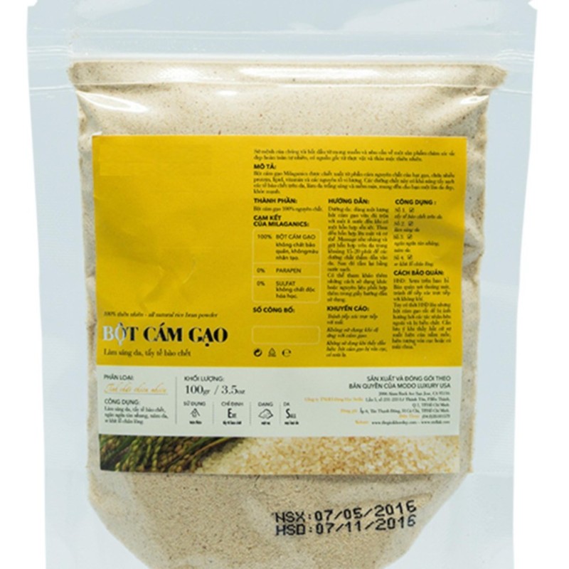 Cám gạo organic 100g