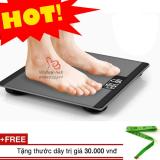 Cân điện tử kiêm chức năng đo nhiệt độ phòng Iscale (Tặng thước đo dây)