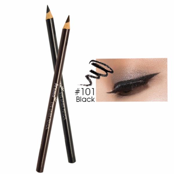 Chì vẽ mí mắt Aroma Luxurious Makeup Eyeliner Pencil No.101 Hàn Quốc 2g (Màu đen) - Hàng chính hãng