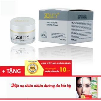 Kem Dưỡng Trắng Da Và Se Khít Lỗ Chân Lông Zoley (FACE Trắng) 10g - Tặng mặt nạ dưỡng da