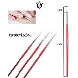 CỌ TÓC VẼ MÓNG CÁN GỖ SƠN ĐỎ