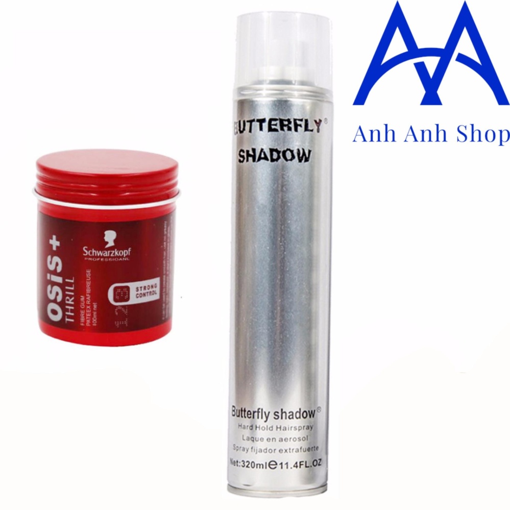 Combo 1 Gôm Shadow và 1 Sáp Vuốt Tóc Nam THRILL 3 (sáp cứng)