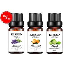 Combo 3 chai tinh dầu thiên nhiên Lavender - tinh dầu Cam ngọt- tinh dầu Chanh KISSON 10ml