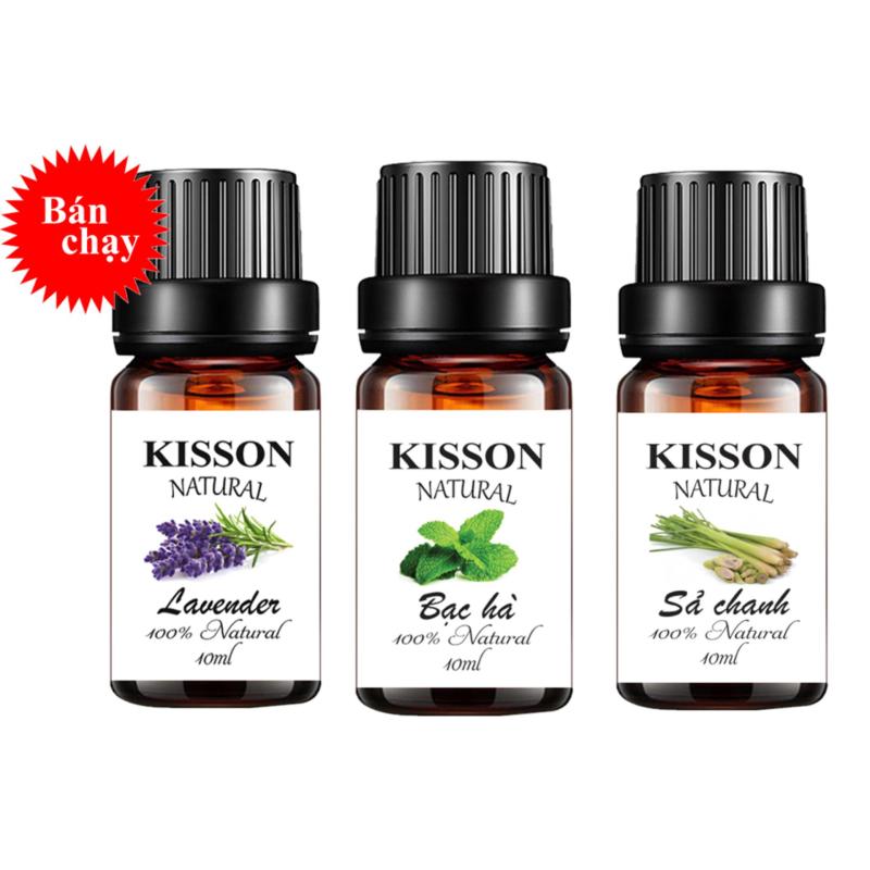 Combo 3 chai tinh dầu thiên nhiên nguyên chất LAVENDER 10ml- BẠC HÀ 10ml- SẢ CHANH 10ml nhập khẩu