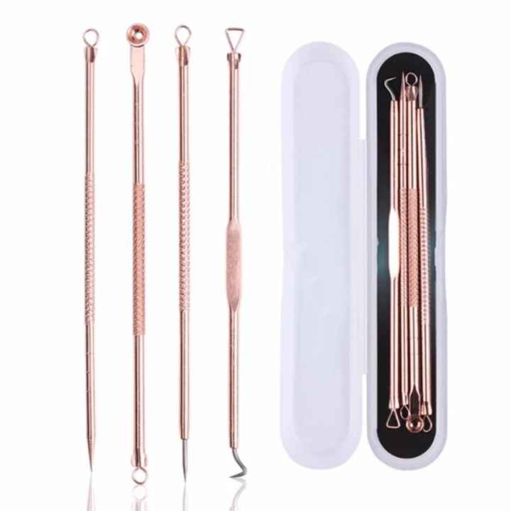 Combo 4 cây 8 đầu nặn mụn an toàn - chuyên nghiệp (Trắng)