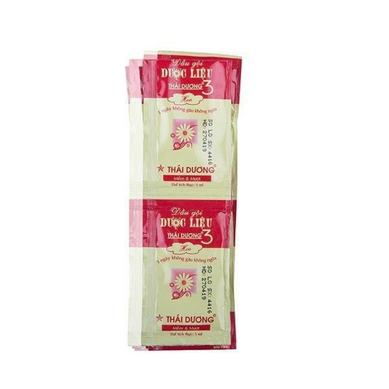 Combo 5 dây Dầu gội dược liệu Thái Dương 3 Hương nước hoa 5ml(Dây 10 gói)