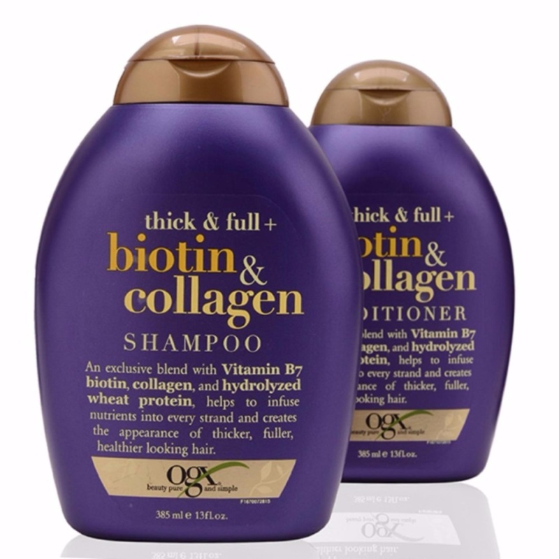 Combo bộ dầu gội và xả chống rụng và kích thích mọc tóc Thick & FullOrganix Biotin &Collagen cao cấp