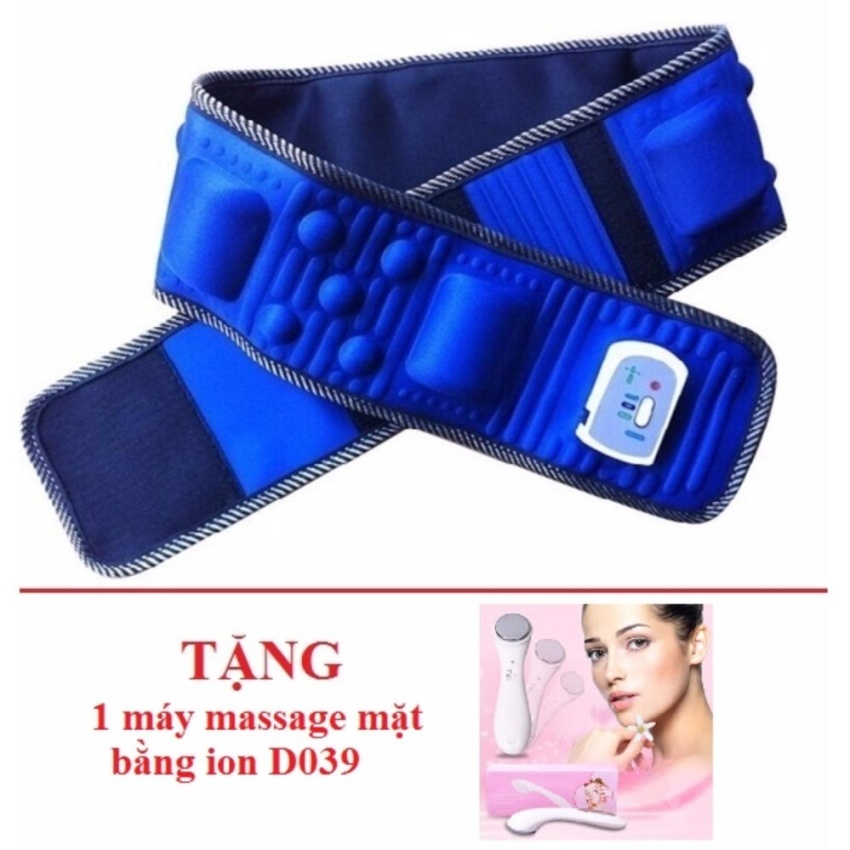 Đai massage tan mỡ bụng Vibroaction X5 + Tặng 1 Máy massage mặt DS-039 bằng ion