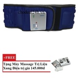 [HCM]Đai mát xa bụng x5 tích hợp pin (Xanh phối đen) + Tặng Máy mát-xa xung điện trị liệu SYK 208 4 miếng dán (Trắng)