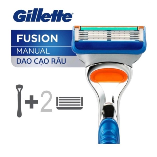 Dao cạo râu Gillette Fusion 5+1 kèm 2 lưỡi cạo