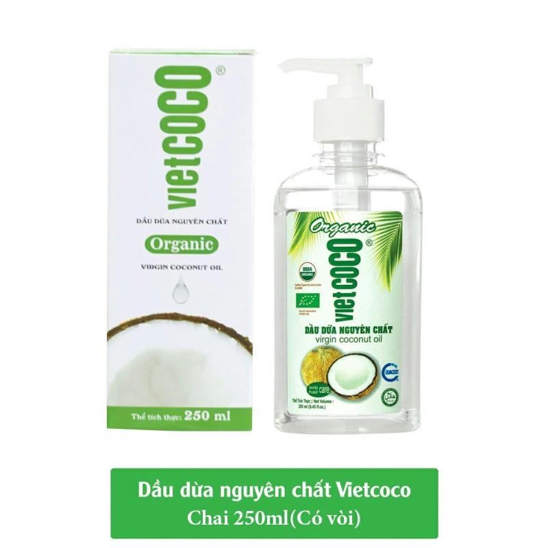 Dầu dừa nguyên chất Organic mỹ phẩm VIETCOCO 250ml nhập khẩu