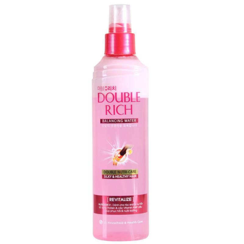 Double Rich Balancing Water Revitalize Nutrition V - Double Rich Xịt dưỡng tóc chăm sóc tóc hư tổn ( hồng ) 250ml nhập khẩu